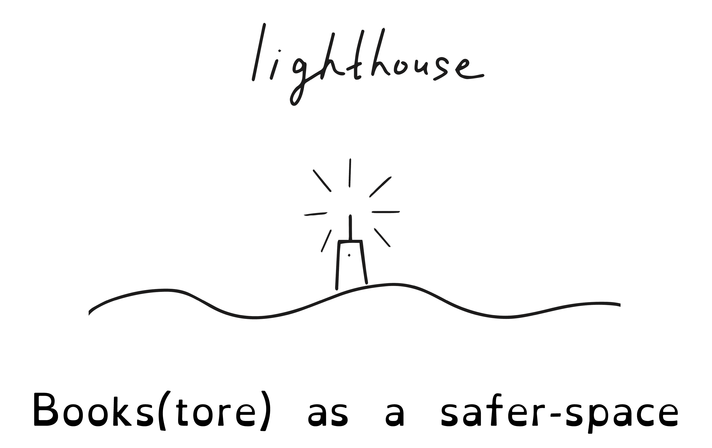 本屋lighthouseロゴ（Books(tore) as a safer-space）