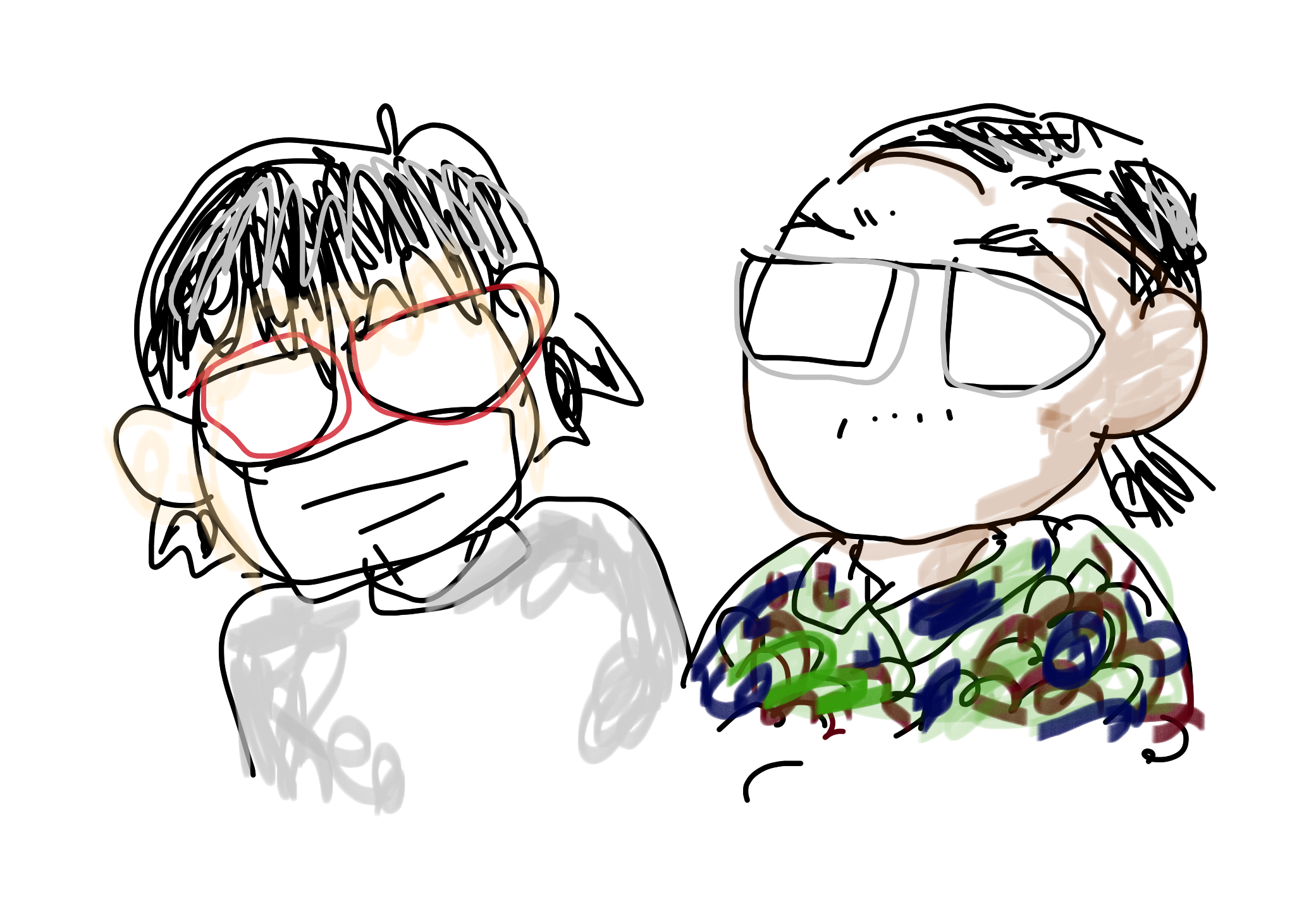 早尾貴紀（右）とサトマキ（左）
